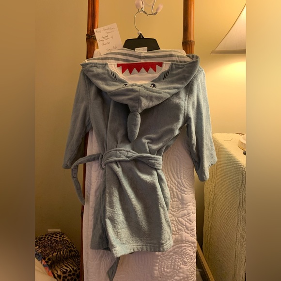 Boys - Saint Eve Swim - Shark Hooded Robe - Picture 1 of 5